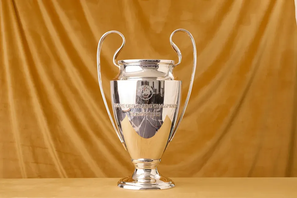 MONACO, MONACO - UEFA Champions League trophy ahead of the 2026/27 European Club Football Season Kick-off. (Photo by Claudio Lavenia - UEFA/UEFA via Getty Images)